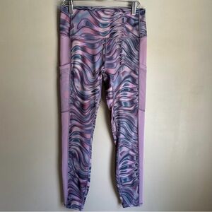 Women’s Fabletics Powerhold Multicolored Groovy Patterned Leggings with Pockets